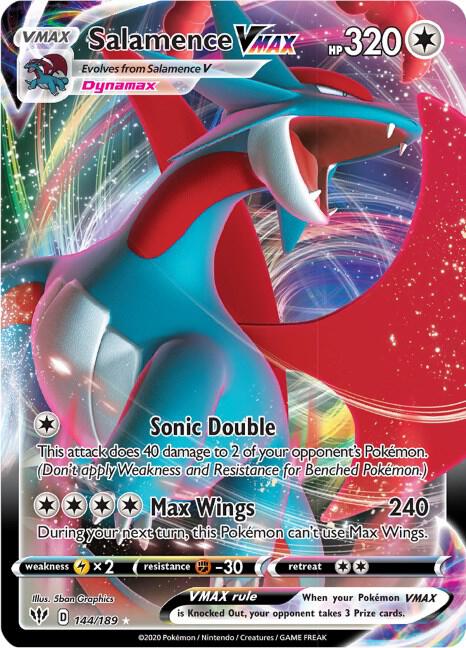 (#144/189) Salamence VMAX [SWSH03: Darkness Ablaze]