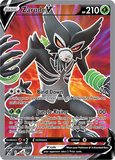 (#167/185) Zarude V (Full Art) [SWSH04: Vivid Voltage]