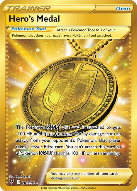 (#201/185) Hero's Medal (Secret) [SWSH04: Vivid Voltage]