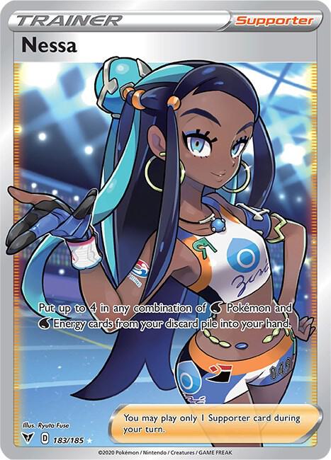 (#183/185) Nessa (Full Art) [SWSH04: Vivid Voltage]