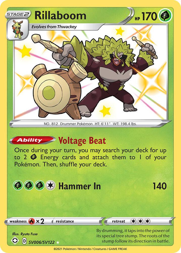 (#SV006/SV122) Rillaboom [Shining Fates: Shiny Vault]