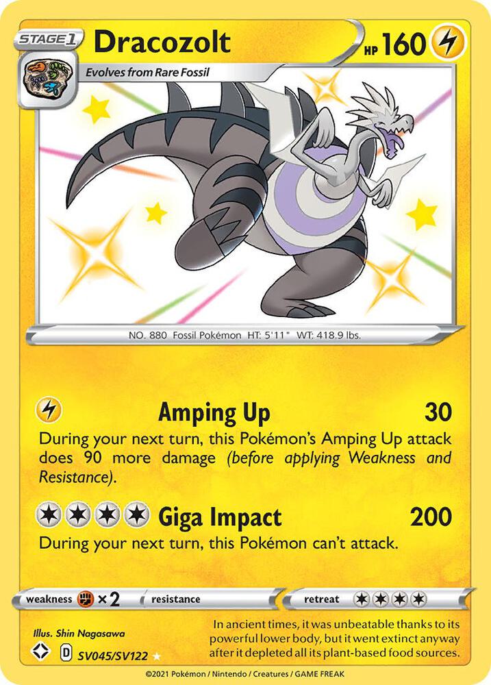 (#SV045/SV122) Dracozolt [Shining Fates: Shiny Vault]