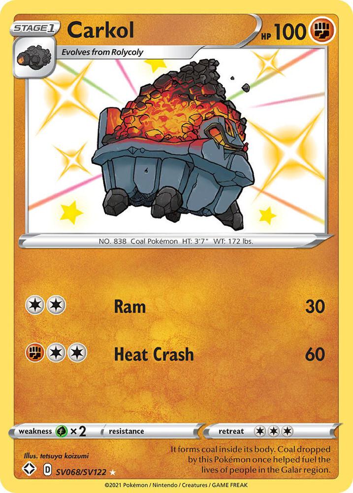 (#SV068/SV122) Carkol [Shining Fates: Shiny Vault]