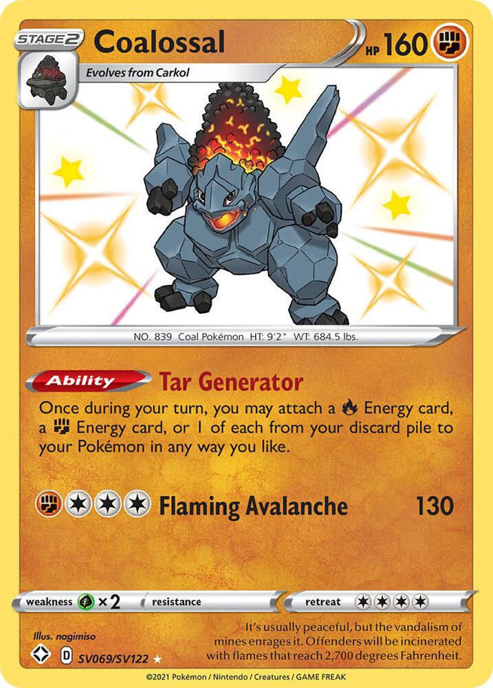 (#SV069/SV122) Coalossal [Shining Fates: Shiny Vault]