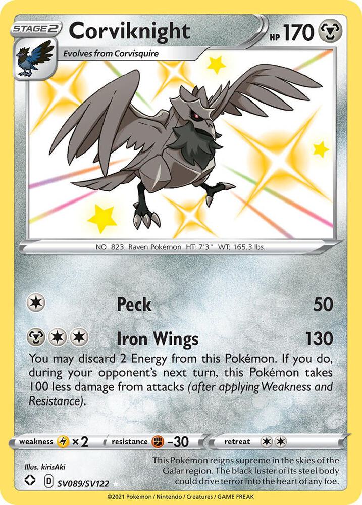 (#SV089/SV122) Corviknight [Shining Fates: Shiny Vault]