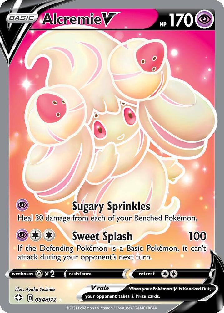 (#064/072) Alcremie V (Full Art) [Shining Fates]