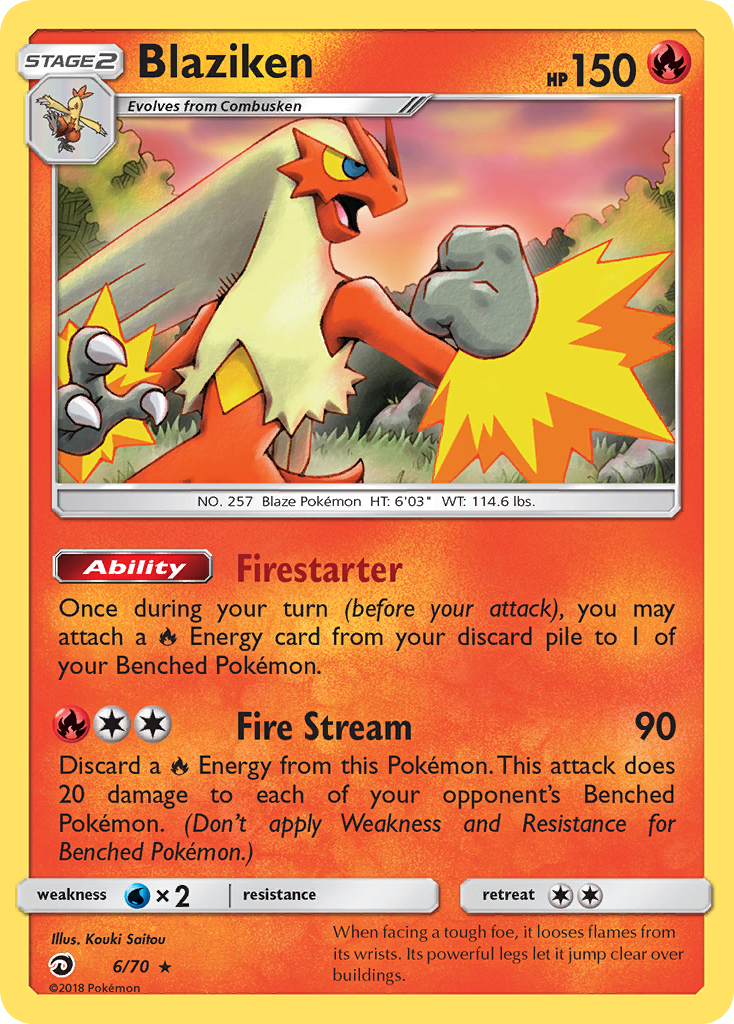 (#6/70) Blaziken - Holo [Dragon Majesty]