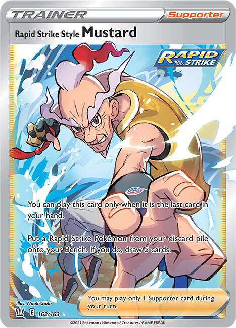 (#162/163) Rapid Strike Style Mustard (Full Art) [SWSH05: Battle Styles]