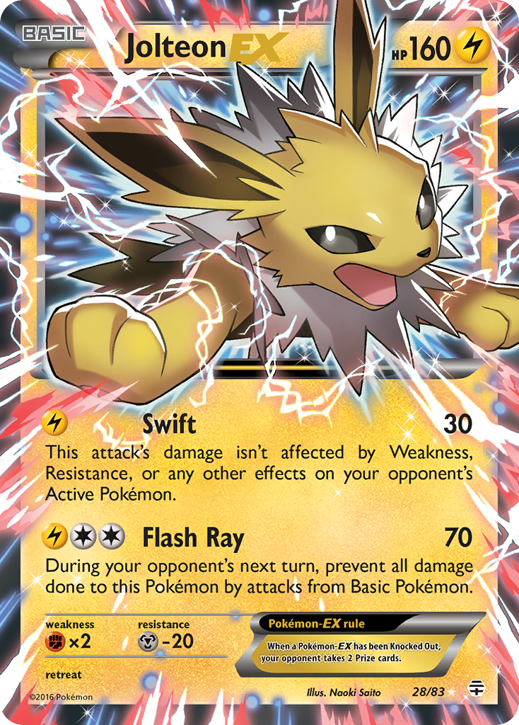 (#28/83) Jolteon EX - Holo [Generations]