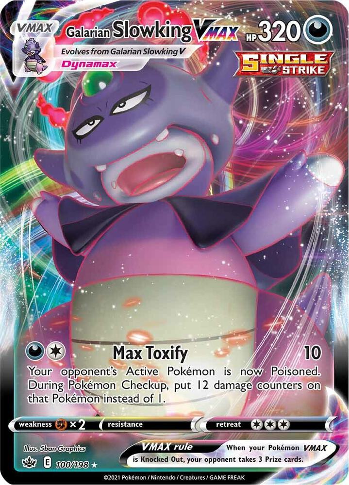 (#100/198) Galarian Slowking VMAX [SWSH06: Chilling Reign]
