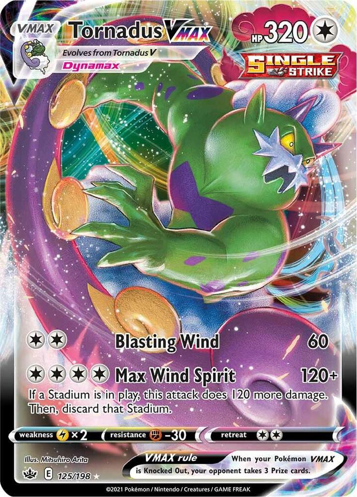 (#125/198) Tornadus VMAX [SWSH06: Chilling Reign]