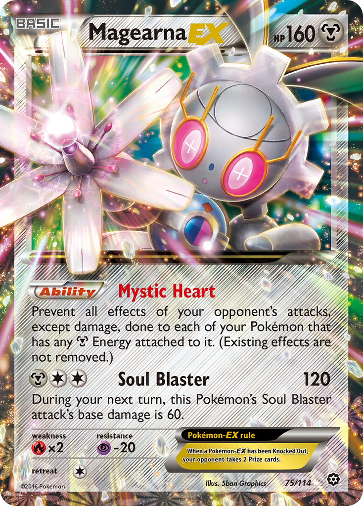 (#75/114) Magearna EX - Holo [Steam Siege]
