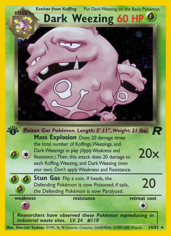 (#14/82) Dark Weezing - Unlimited Holo [Team Rocket]