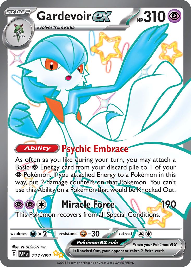 (#217/091) Gardevoir ex - Holo [Paldean Fates]