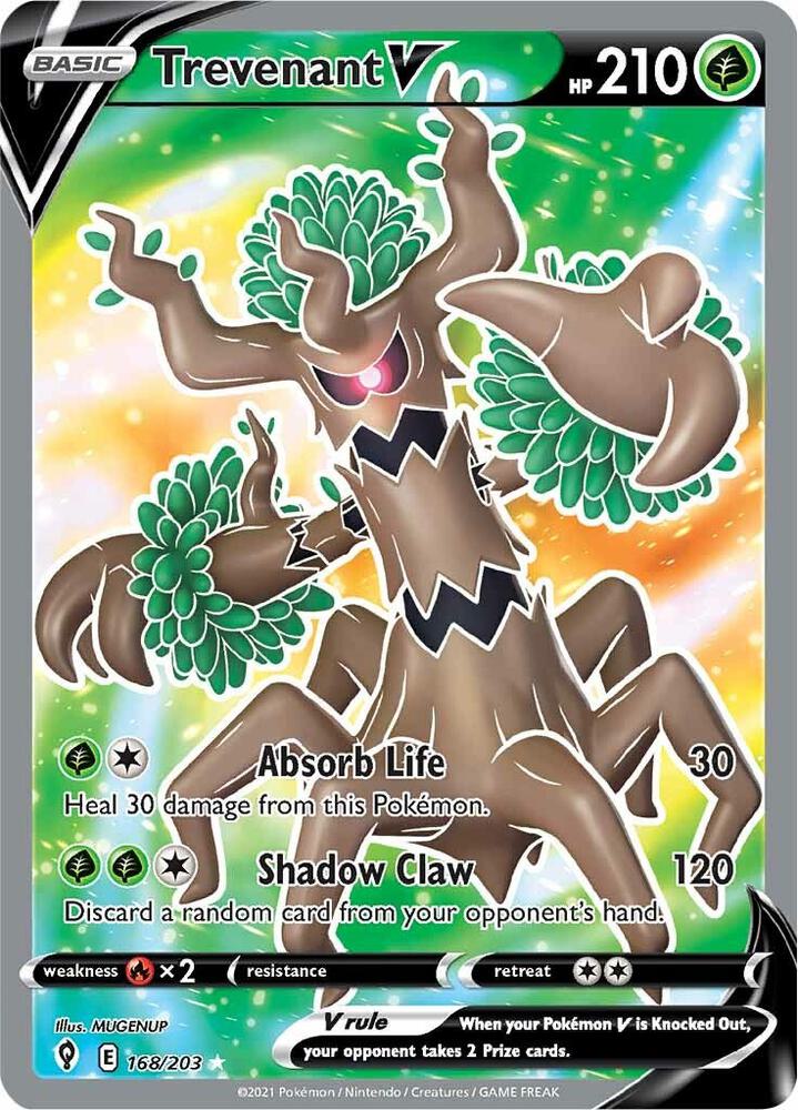 (#168/203) Trevenant V (Full Art) [SWSH07: Evolving Skies]