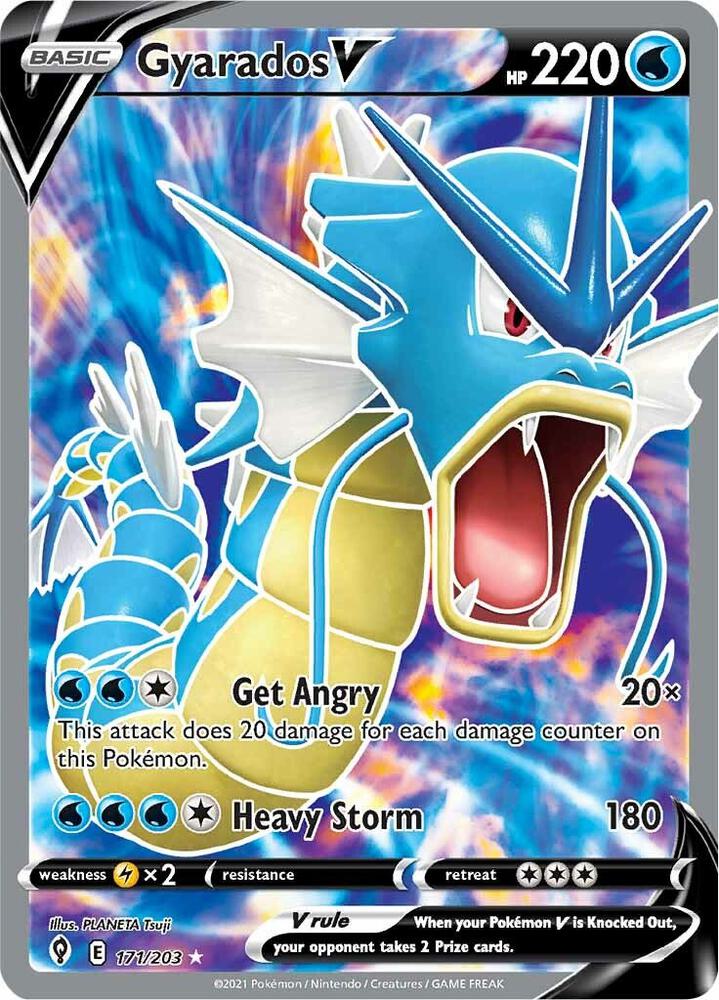 (#171/203) Gyarados V (Full Art) [SWSH07: Evolving Skies]