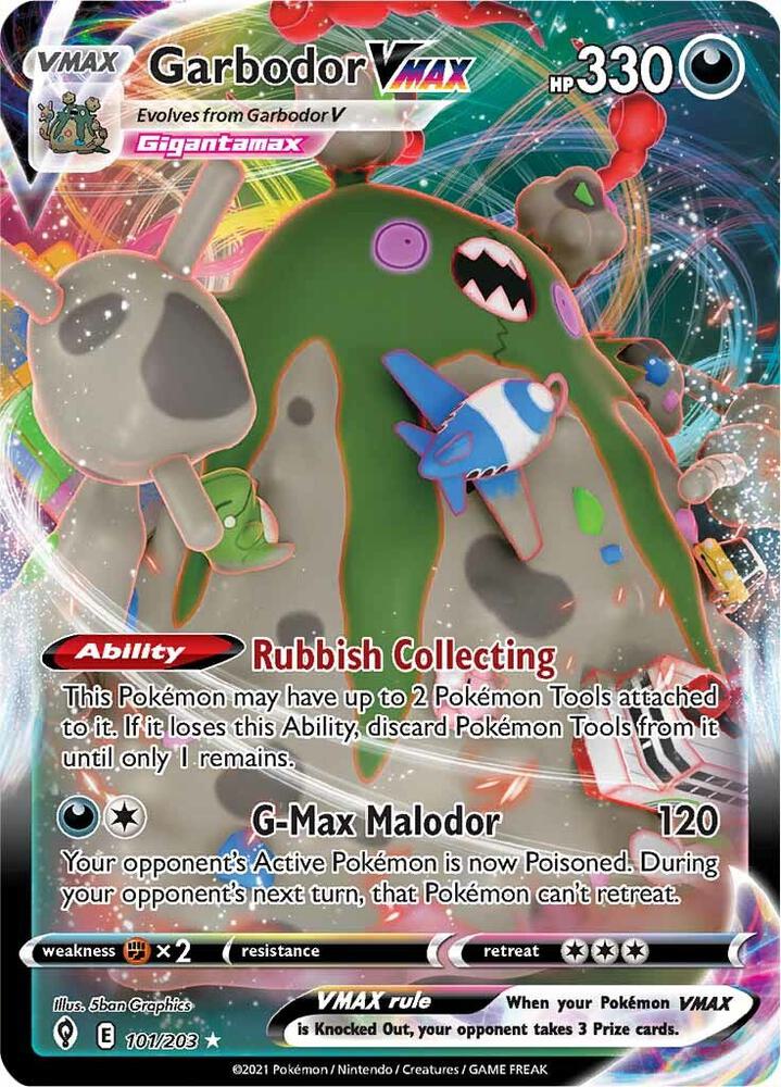 (#101/203) Garbodor VMAX [SWSH07: Evolving Skies]