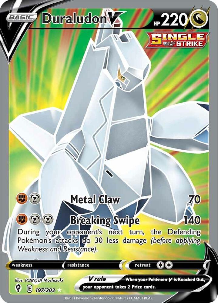 (#197/203) Duraludon V (Full Art) [SWSH07: Evolving Skies]