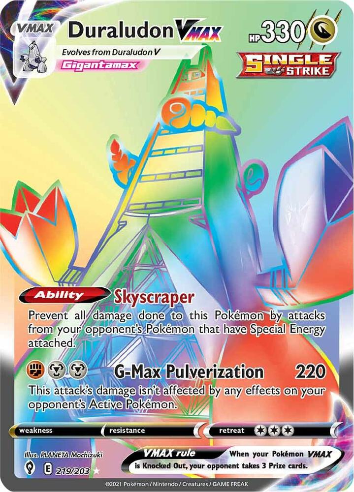(#219/203) Duraludon VMAX (Secret) [SWSH07: Evolving Skies]