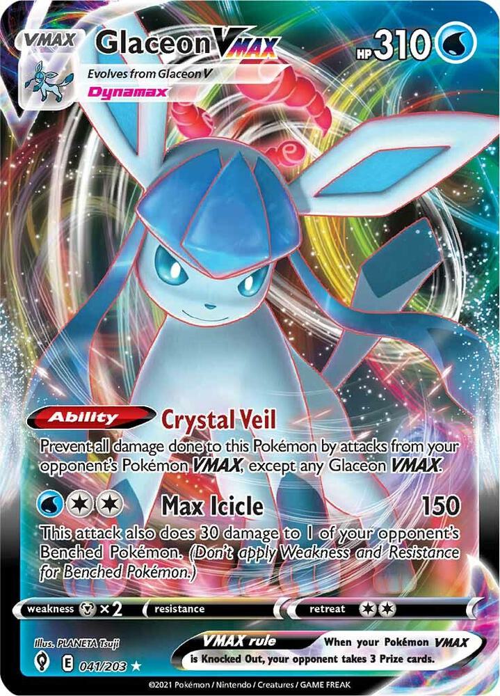 (#041/203) Glaceon VMAX [SWSH07: Evolving Skies]