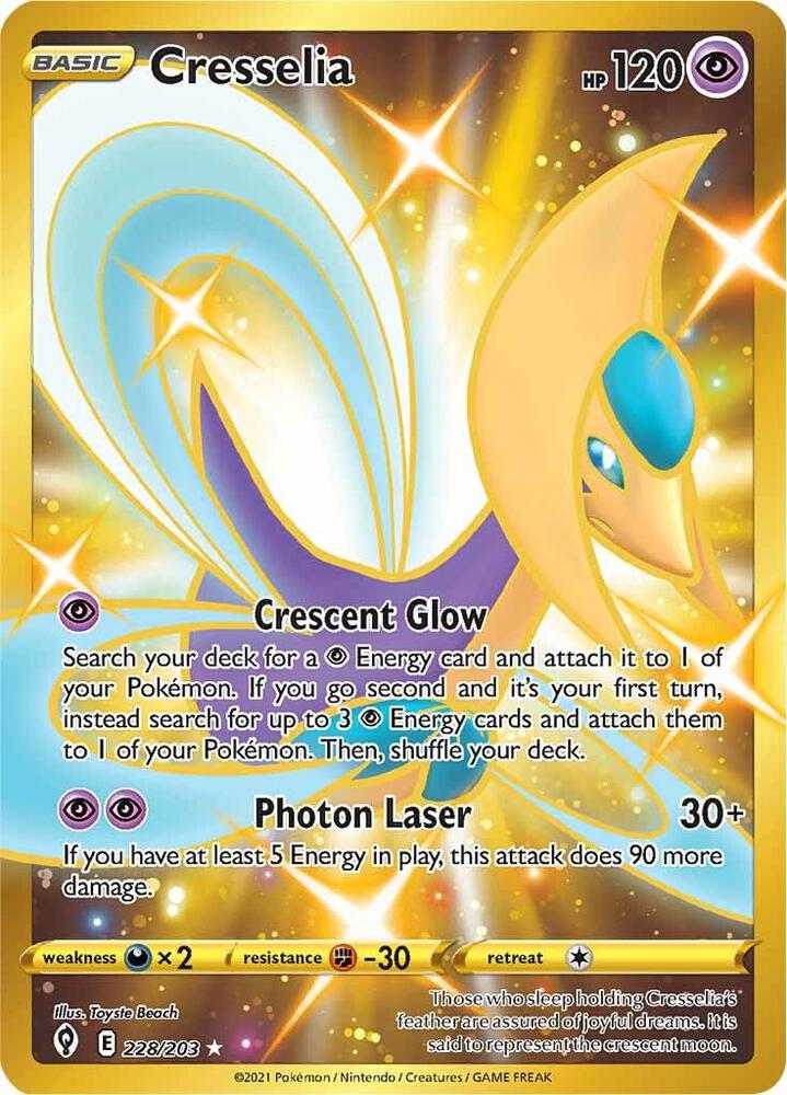 (#228/203) Cresselia (Secret) [SWSH07: Evolving Skies]