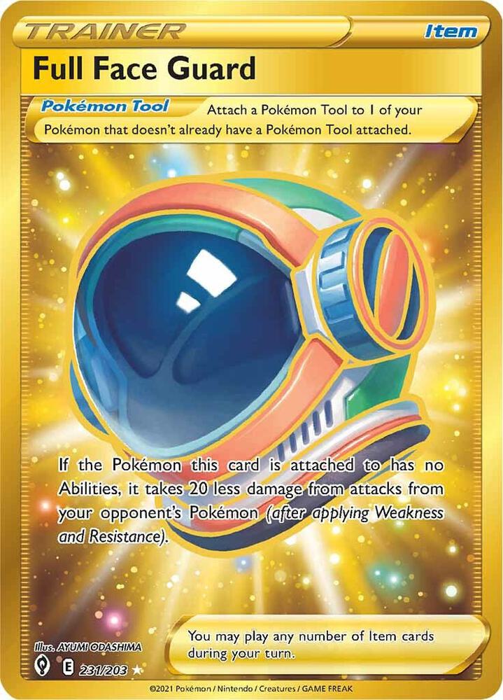(#231/203) Full Face Guard (Secret) [SWSH07: Evolving Skies]
