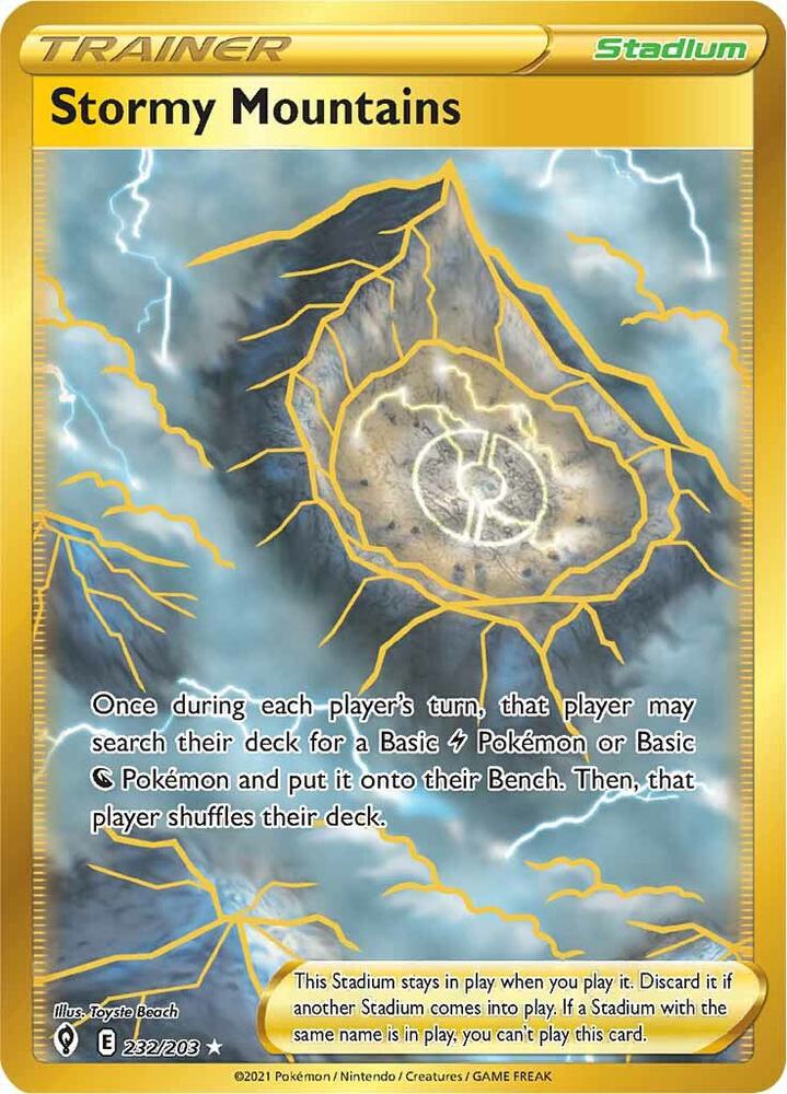 (#232/203) Stormy Mountains (Secret) [SWSH07: Evolving Skies]