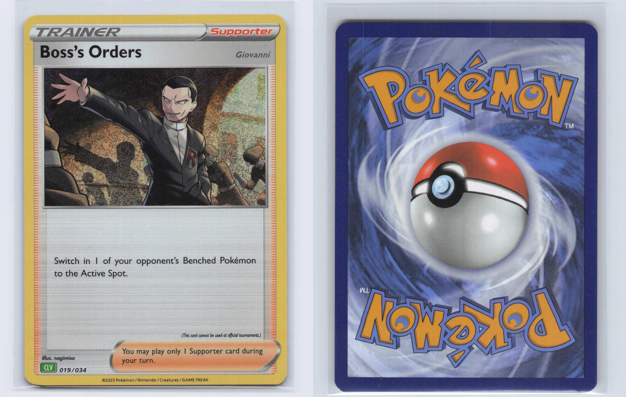 (#019/034) Boss's Orders (CLV) - Holo [Trading Card Game Classic]