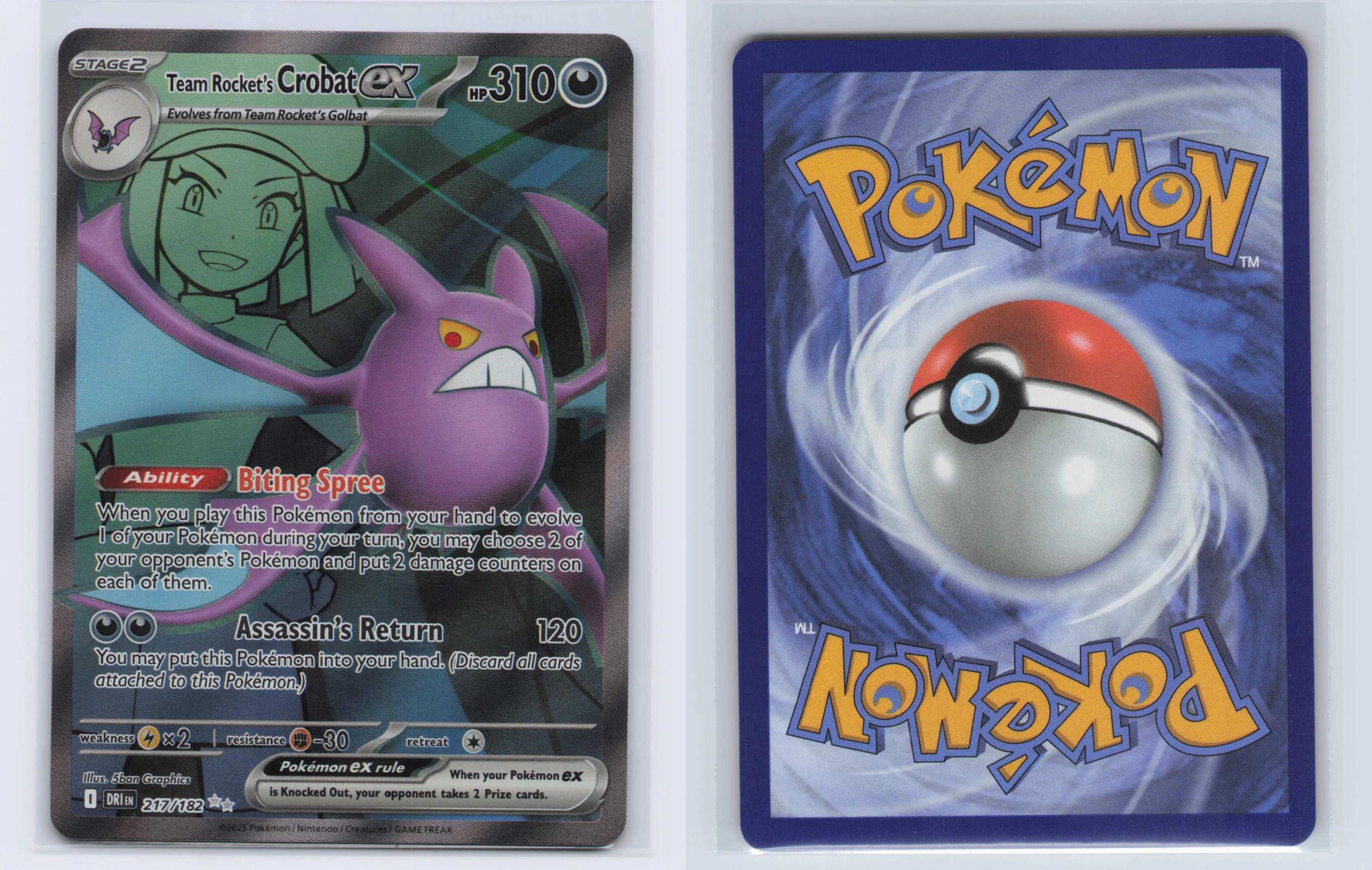 (#217/182) Team Rocket's Crobat ex - Holo [Destined Rivals]