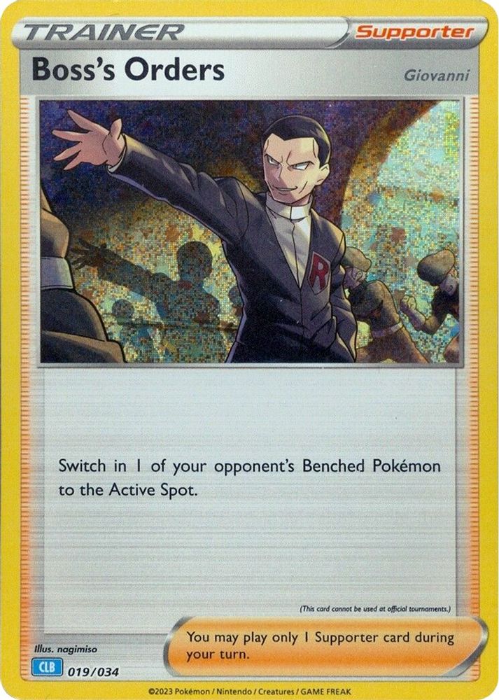 (#019/034) Boss's Orders (CLB) - Holo [Trading Card Game Classic]
