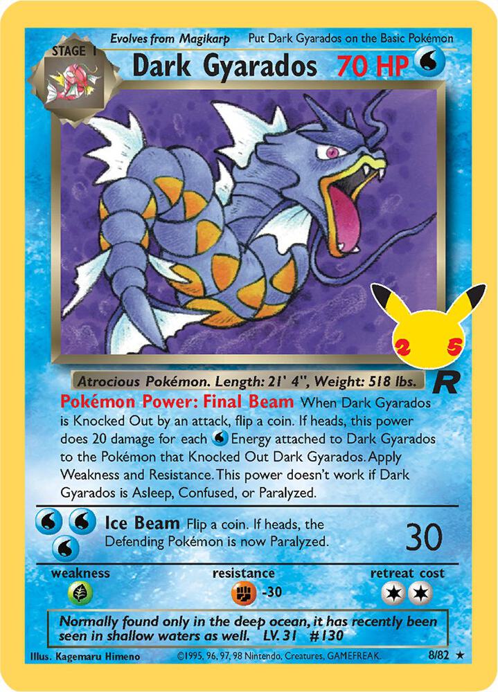 (#8/82) Dark Gyarados [Celebrations: Classic Collection]