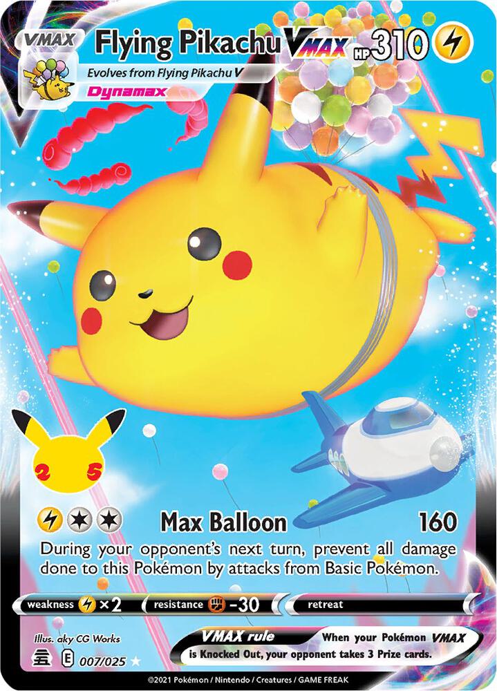 (#007/025) Flying Pikachu VMAX [Celebrations]
