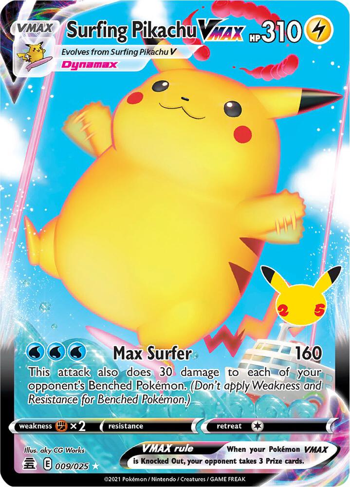 (#009/025) Surfing Pikachu VMAX [Celebrations]