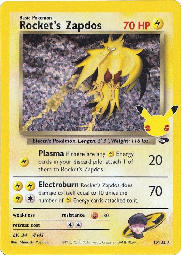 (#15/132) Rocket's Zapdos [Celebrations: Classic Collection]