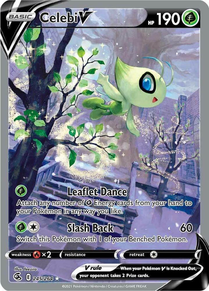 (#245/264) Celebi V (Alternate Full Art) [SWSH08: Fusion Strike]