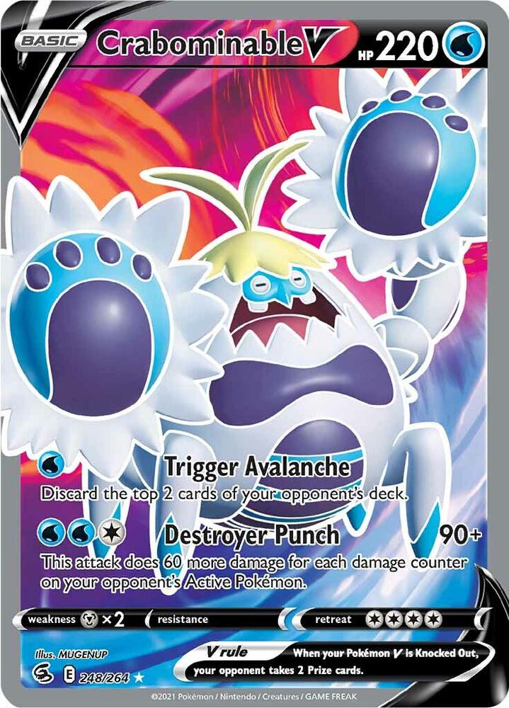 (#248/264) Crabominable V (Full Art) [SWSH08: Fusion Strike]