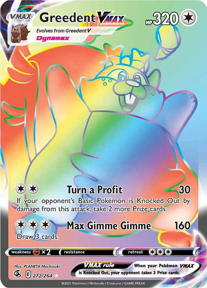 (#272/264) Greedent VMAX (Secret) [SWSH08: Fusion Strike]