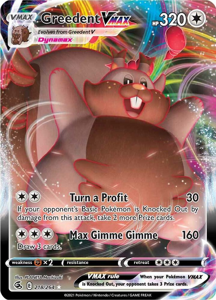 (#218/264) Greedent VMAX [SWSH08: Fusion Strike]