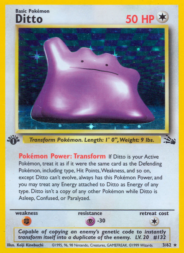 (#3/62) Ditto - Unlimited Holo [Fossil]