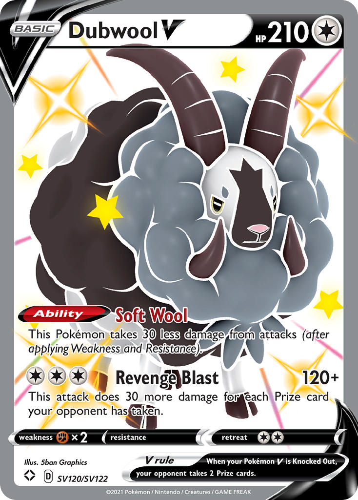 (#SV120/SV122) Dubwool V - Holo [Shining Fates Shiny Vault]