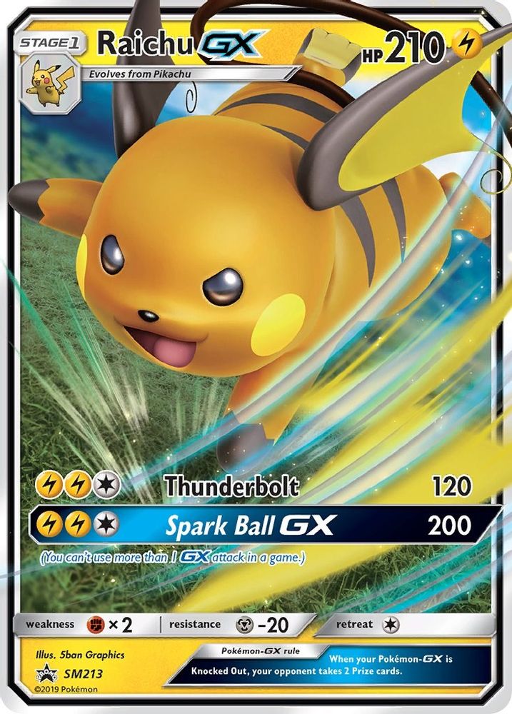 (#SM213) Raichu GX - - Holo [Sun & Moon Promo]