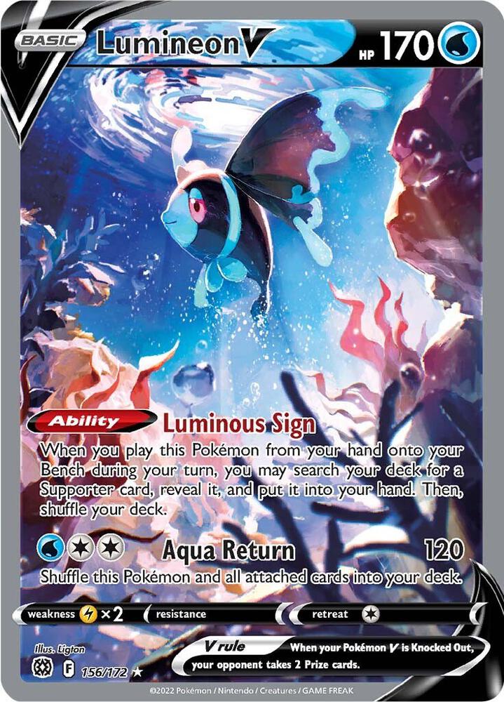 (#156/172) Lumineon V (Alternate Full Art) [SWSH09: Brilliant Stars]