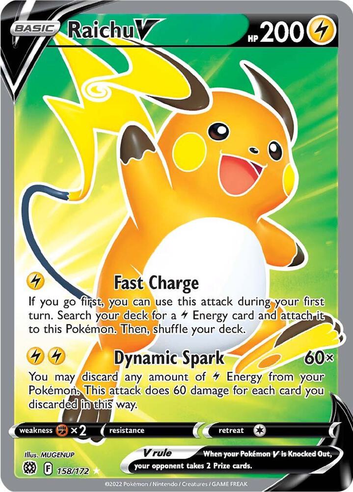 (#158/172) Raichu V (Full Art) [SWSH09: Brilliant Stars]
