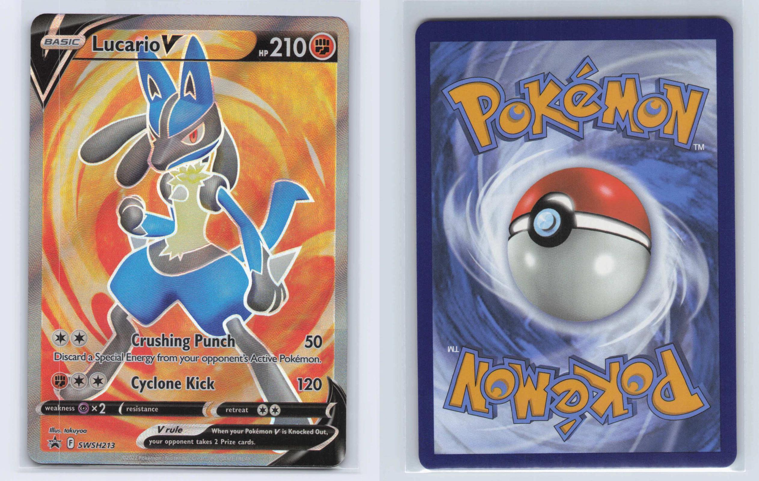 (#SWSH213) Lucario V - Holo [Sword & Shield Promo]