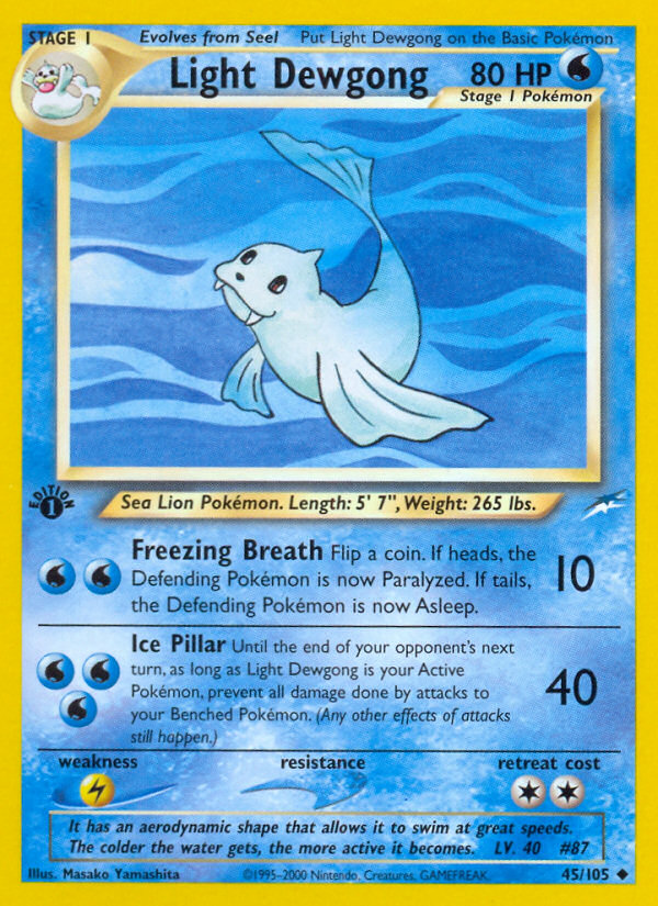 (#45/105) Light Dewgong - Unlimited [Neo Destiny]