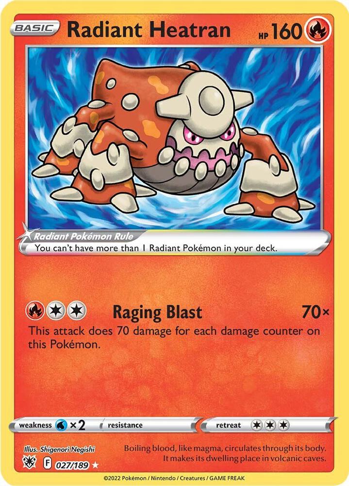 (#027/189) Radiant Heatran [SWSH10: Astral Radiance]