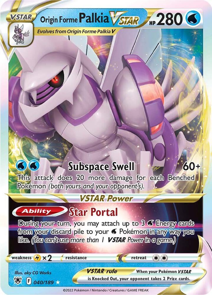 (#040/189) Origin Forme Palkia VSTAR [SWSH10: Astral Radiance]