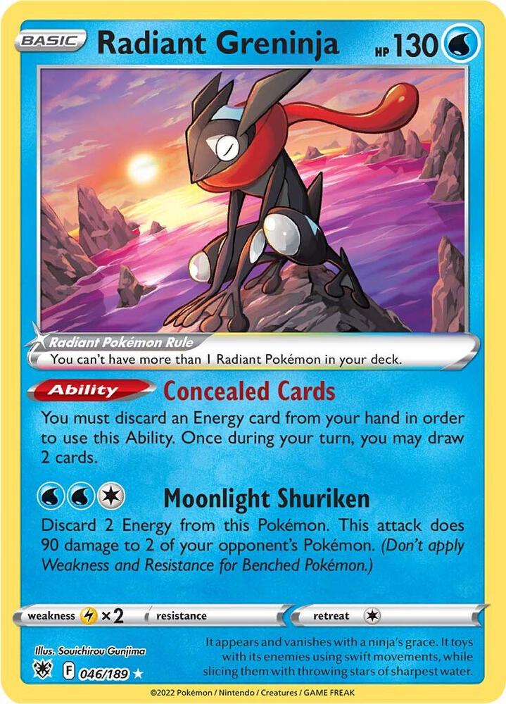 (#046/189) Radiant Greninja [SWSH10: Astral Radiance]