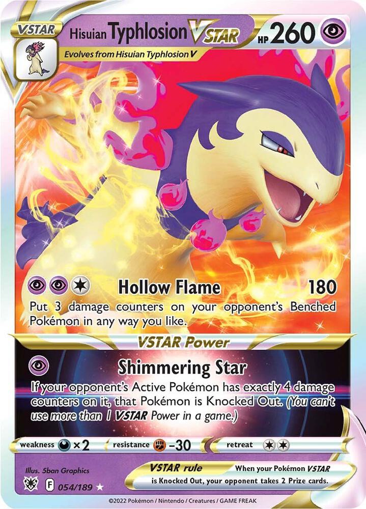 (#054/189) Hisuian Typhlosion VSTAR [SWSH10: Astral Radiance]
