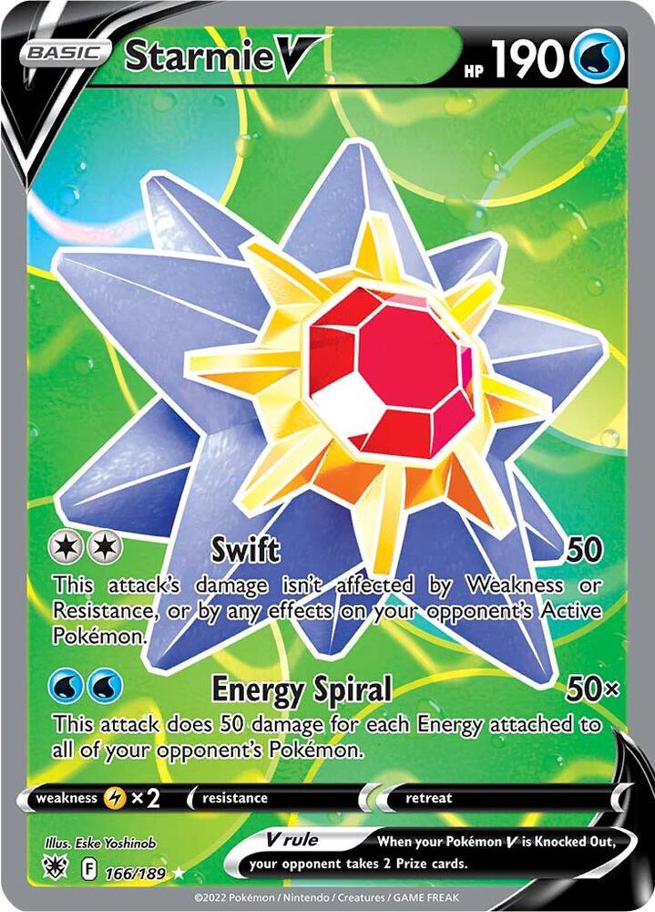 (#166/189) Starmie V (Full Art) [SWSH10: Astral Radiance]